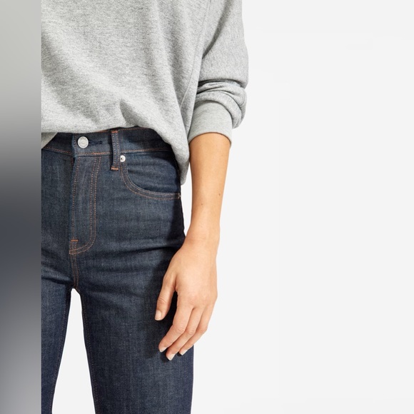 Everlane High Rise Skinny Jeans- Dark Indigo - Picture 3 of 9